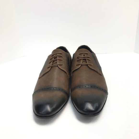 Amali Men\'s Tan Dress Shoes Cap Toe Oxfords Lether Lined Sizes 8.5 - 13